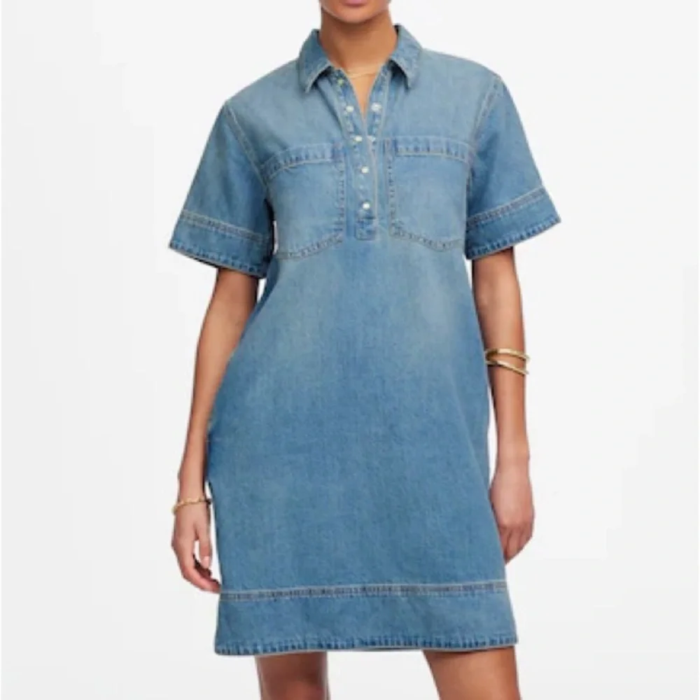 Madewell Blue Denim Midi Dress
